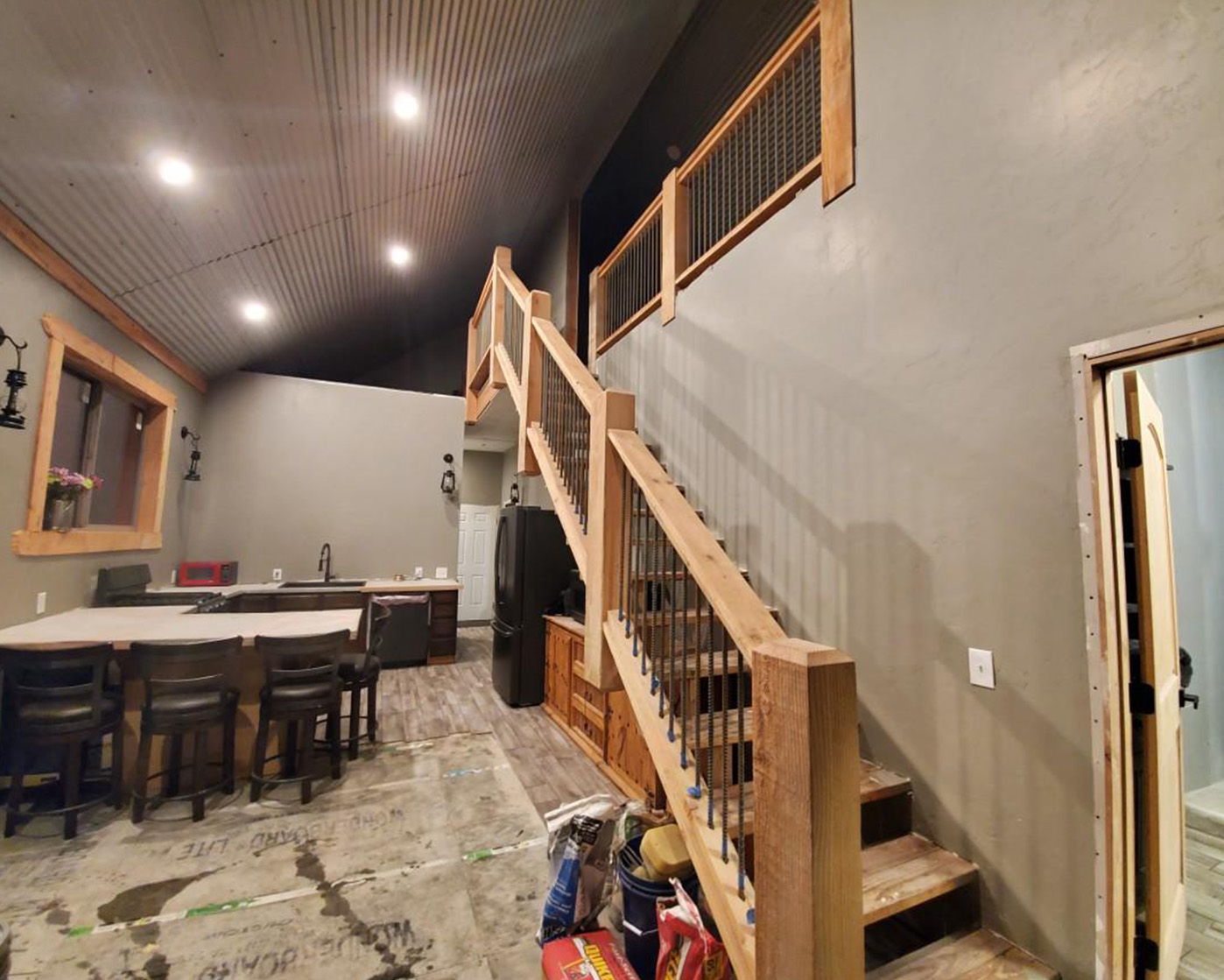 Image of staircase in cabin for sale in Heber, UT